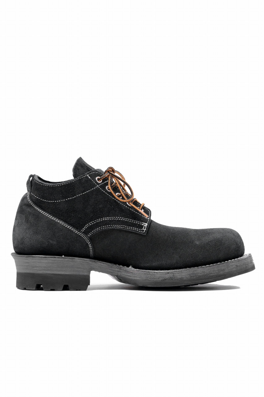Load image into Gallery viewer, Portaille x LOOM exclusive DOUBLE STITCHED WELT WORKING DERBY / BOX CALF SUEDE (BLACK)