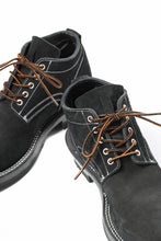 Load image into Gallery viewer, Portaille x LOOM exclusive DOUBLE STITCHED WELT WORKING DERBY / BOX CALF SUEDE (BLACK)