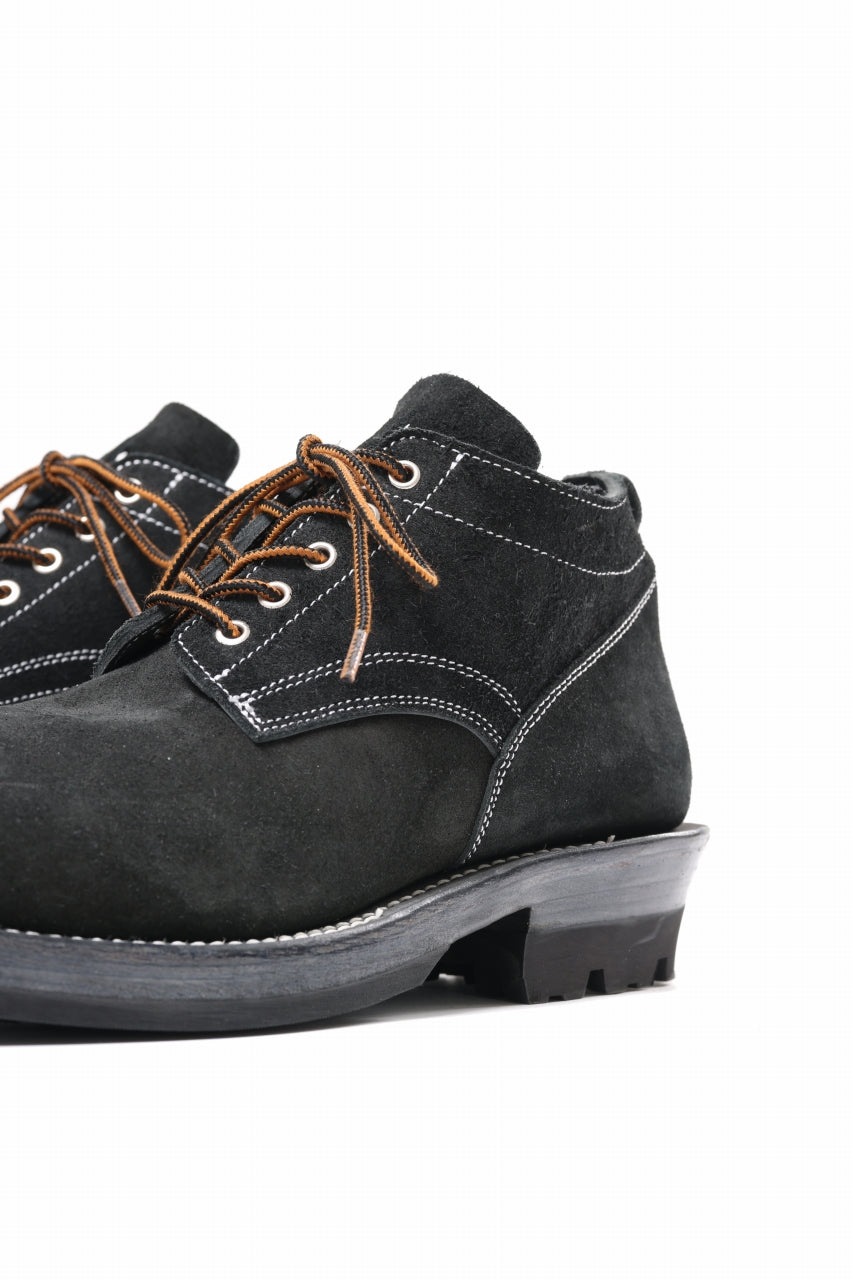 Load image into Gallery viewer, Portaille x LOOM exclusive DOUBLE STITCHED WELT WORKING DERBY / BOX CALF SUEDE (BLACK)