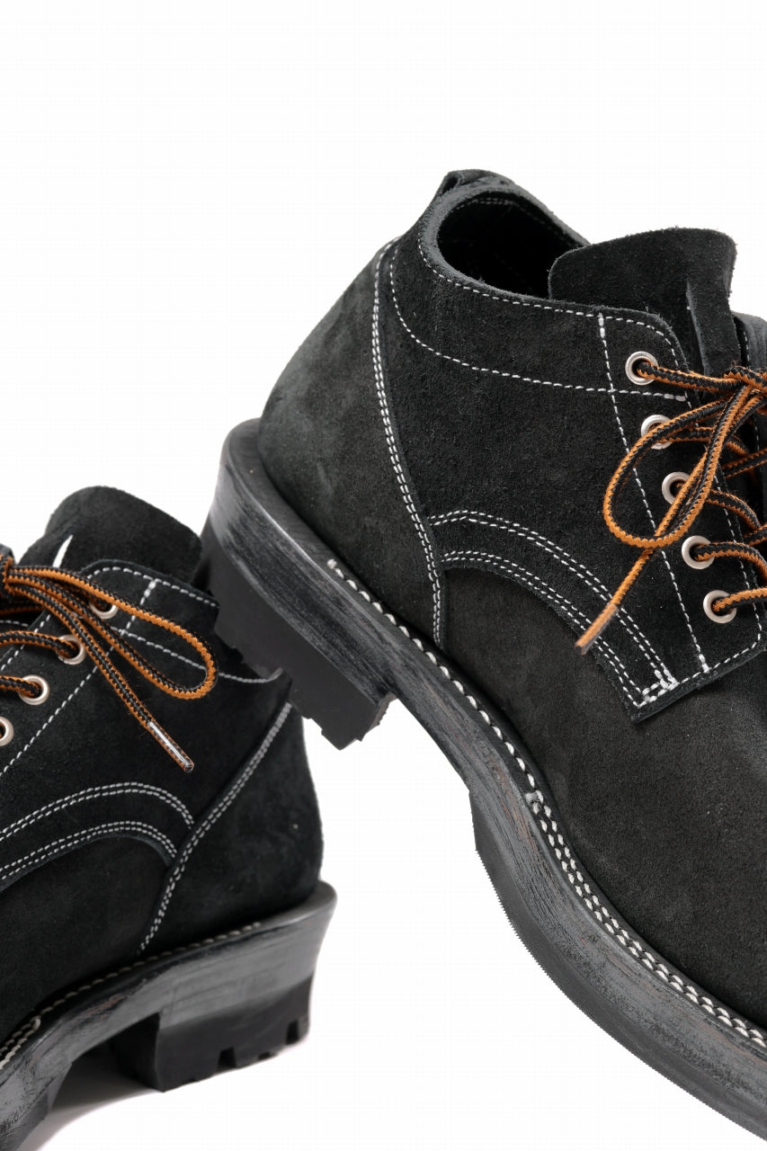 画像をギャラリービューアに読み込む, Portaille x LOOM exclusive DOUBLE STITCHED WELT WORKING DERBY / BOX CALF SUEDE (BLACK)