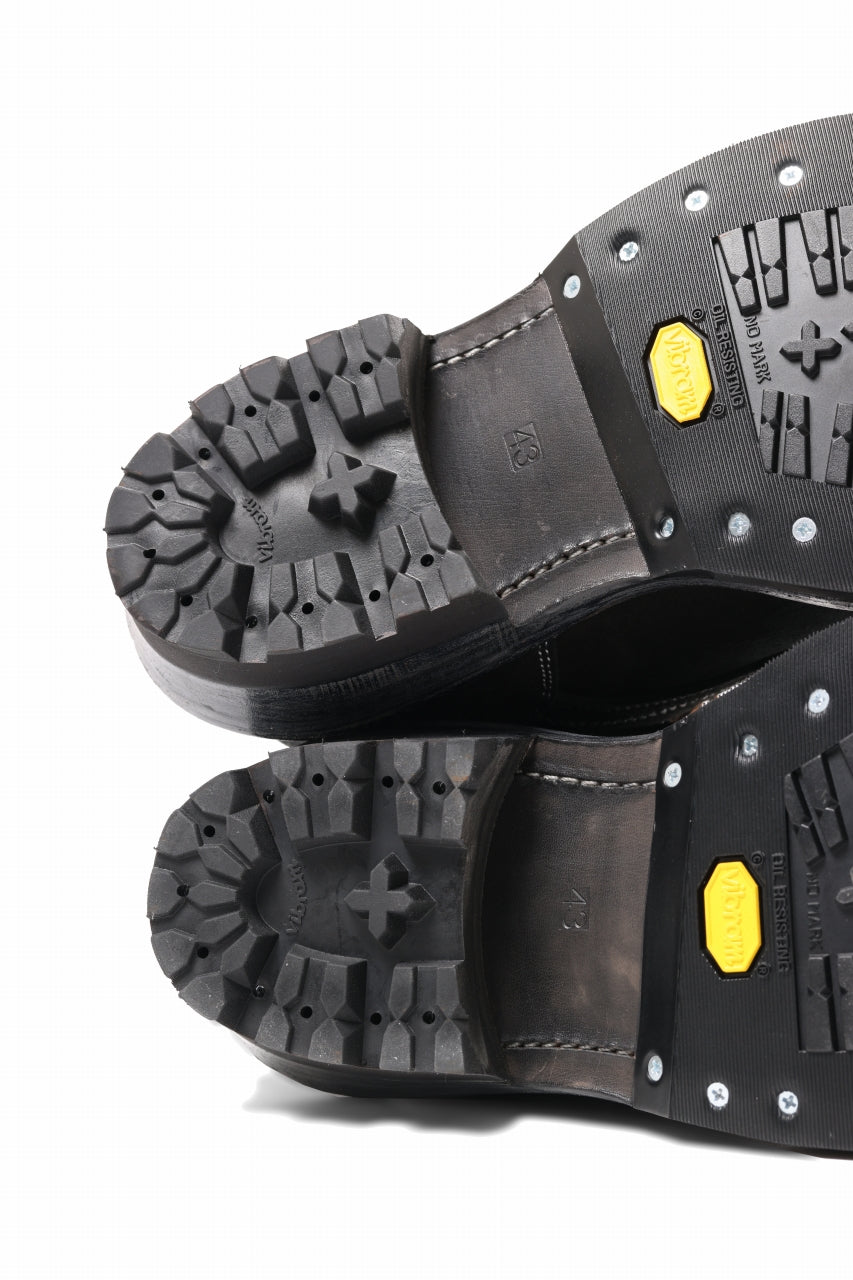 Load image into Gallery viewer, Portaille x LOOM exclusive DOUBLE STITCHED WELT WORKING DERBY / BOX CALF SUEDE (BLACK)