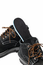 Load image into Gallery viewer, Portaille x LOOM exclusive DOUBLE STITCHED WELT WORKING DERBY / BOX CALF SUEDE (BLACK)