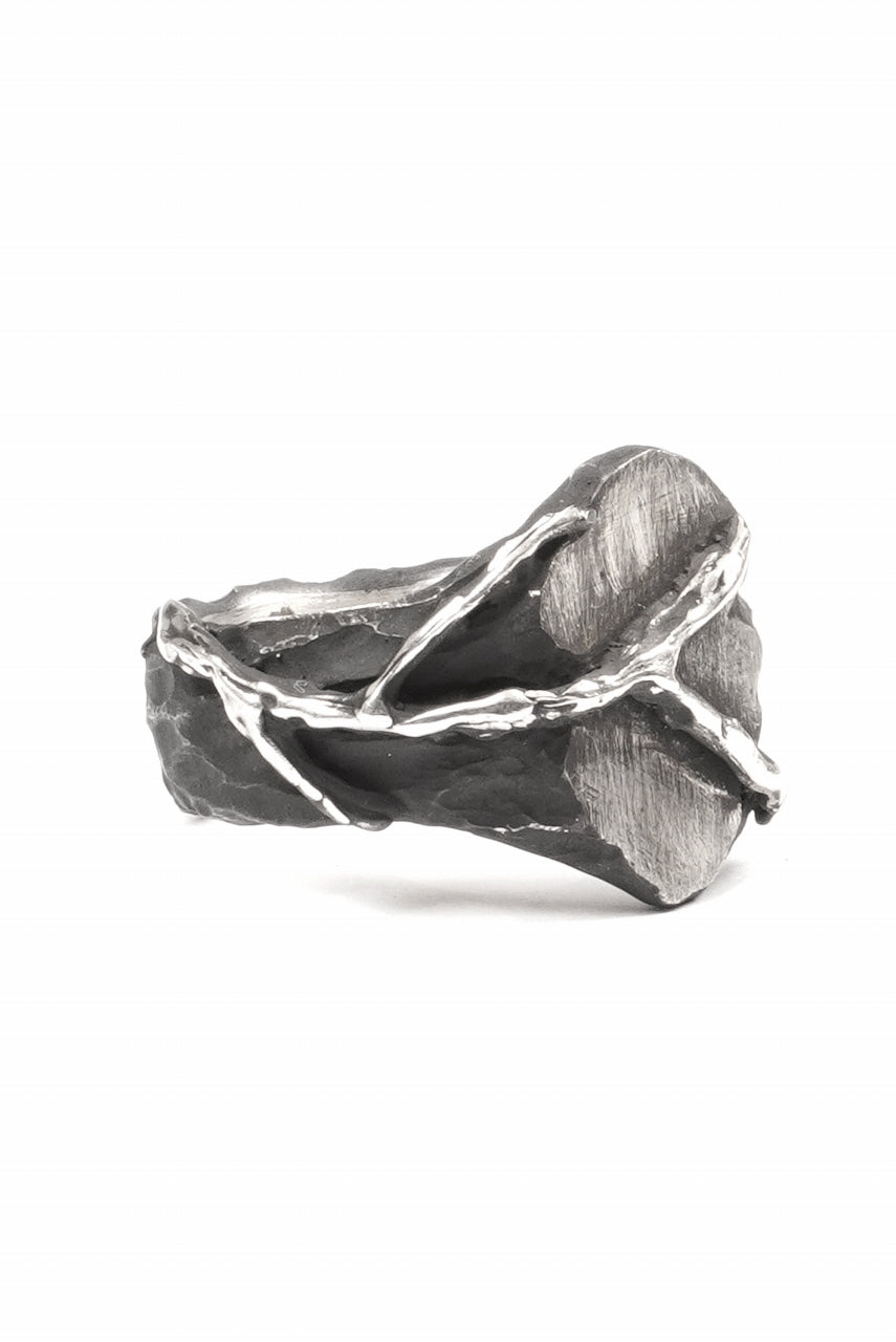 画像をギャラリービューアに読み込む, Node by KUDO SHUJI R-109 EIKO OVAL - STERLING SILVER RING