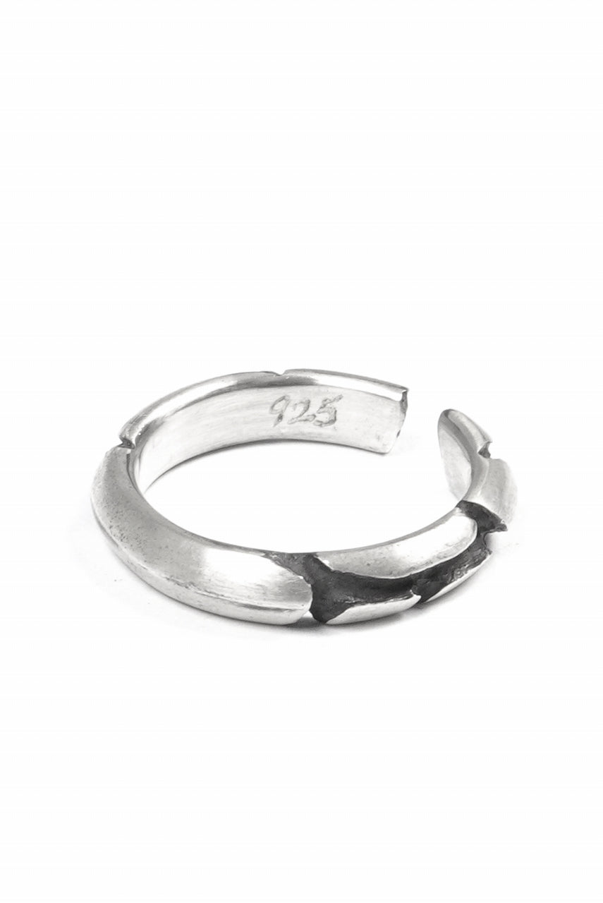 画像をギャラリービューアに読み込む, Node by KUDO SHUJI R-114 CRACKS - STERLING SILVER RING