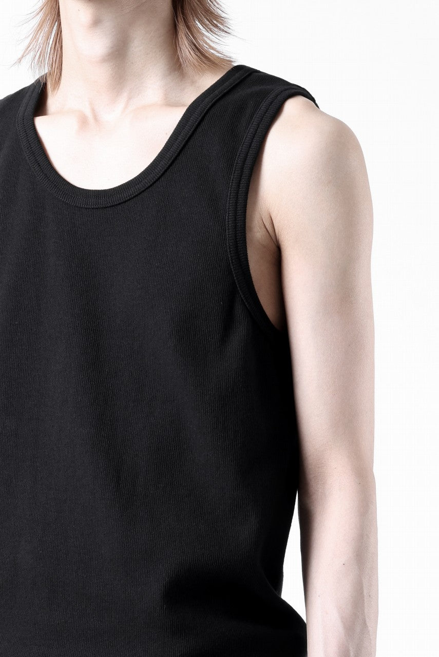 画像をギャラリービューアに読み込む, N/07 MINIMAL TANK TOP / SUPER STRETCH BARE TELECO (BLACK)