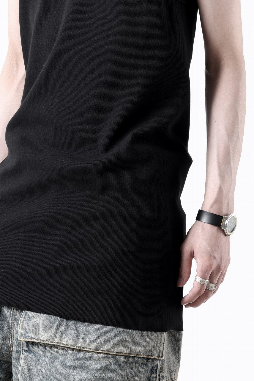 画像をギャラリービューアに読み込む, N/07 MINIMAL TANK TOP / SUPER STRETCH BARE TELECO (BLACK)