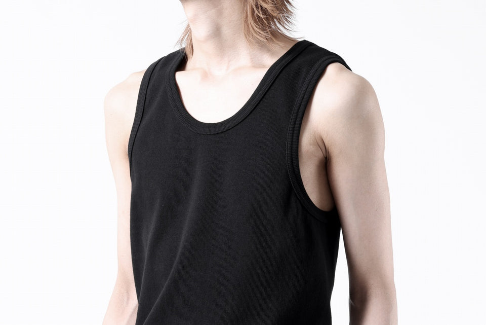 画像をギャラリービューアに読み込む, N/07 MINIMAL TANK TOP / SUPER STRETCH BARE TELECO (BLACK)