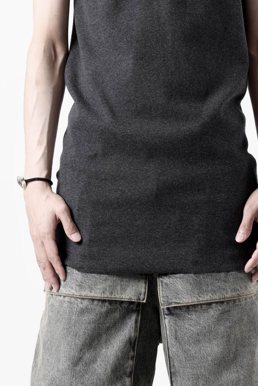 画像をギャラリービューアに読み込む, N/07 MINIMAL TANK TOP / SUPER STRETCH BARE TELECO (HEATHER GREY)