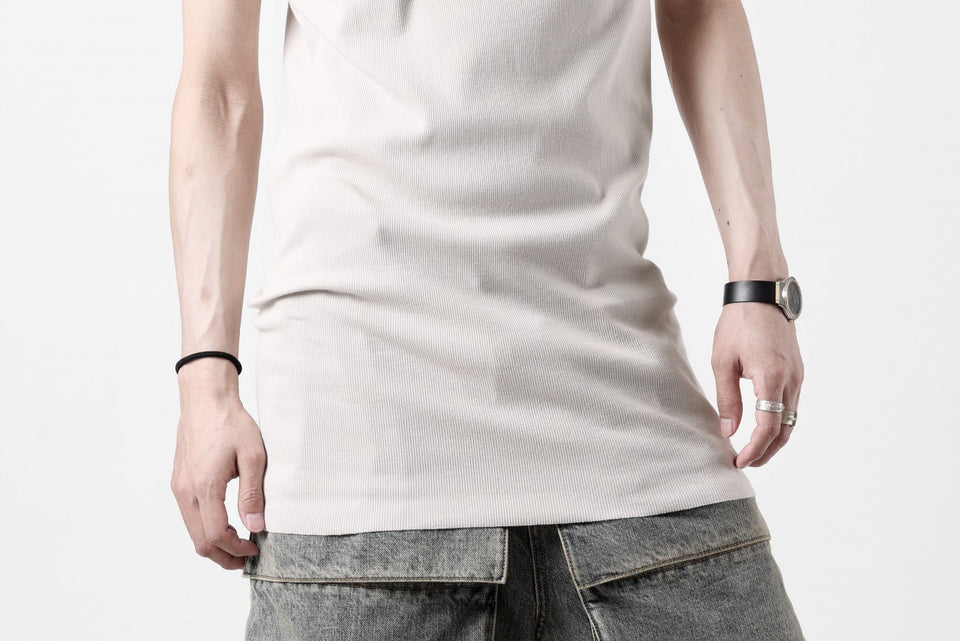 画像をギャラリービューアに読み込む, N/07 MINIMAL TANK TOP / SUPER STRETCH BARE TELECO (LIGHT BEIGE)