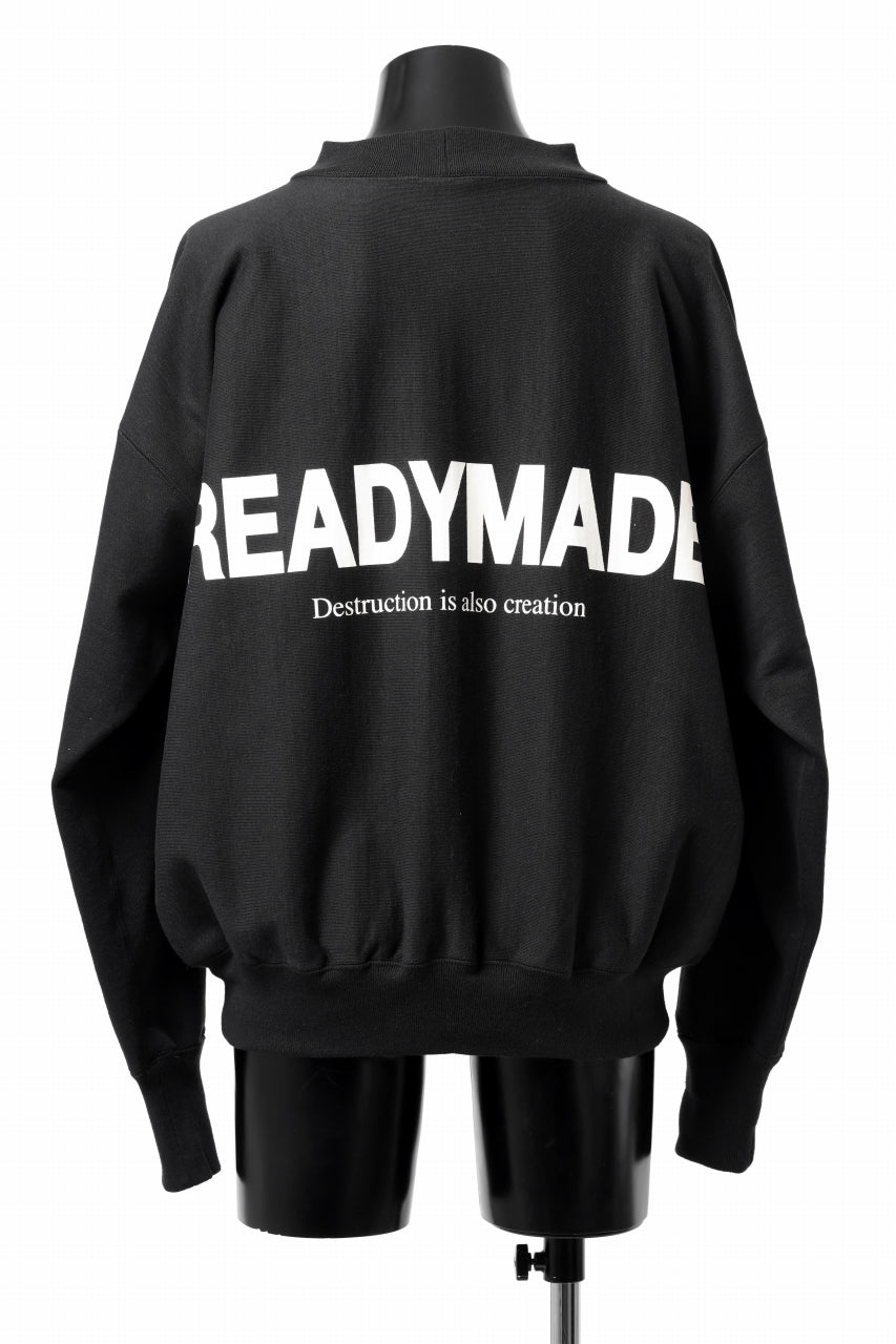 画像をギャラリービューアに読み込む, READYMADE MOCK NECK SWEAT SHIRT (BLACK)