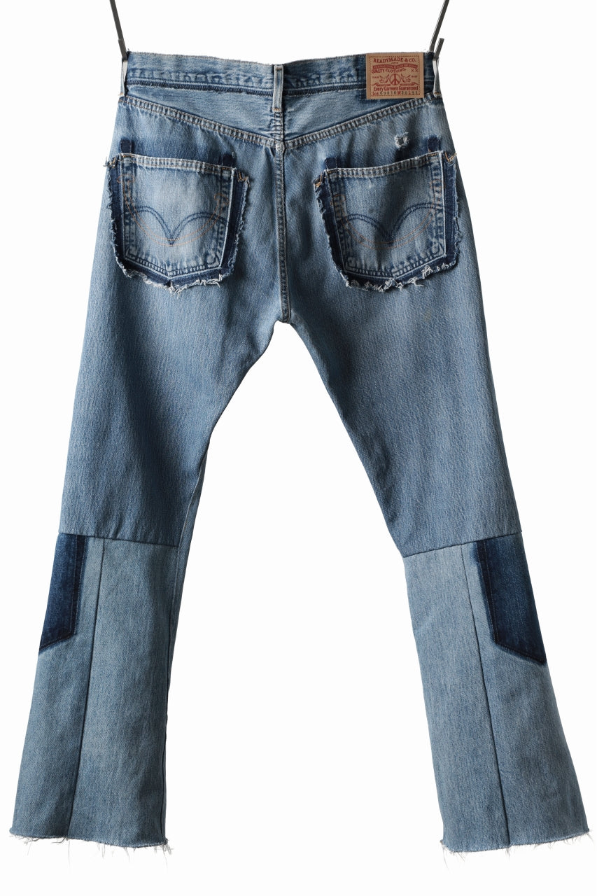 画像をギャラリービューアに読み込む, READYMADE DENIM PANTS - FLARE / (BLUE #A)