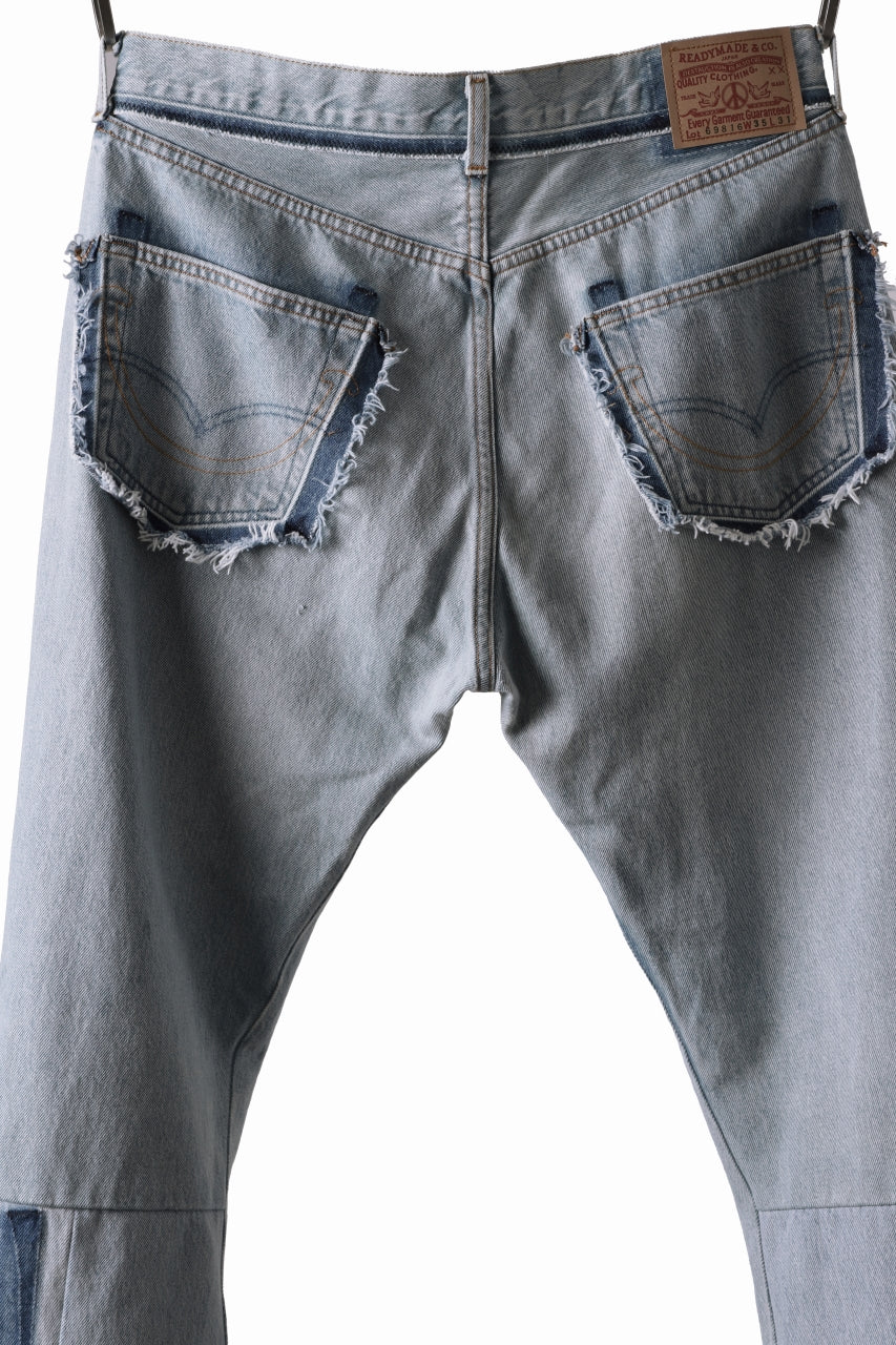 画像をギャラリービューアに読み込む, READYMADE DENIM PANTS - FLARE / (BLUE #B)