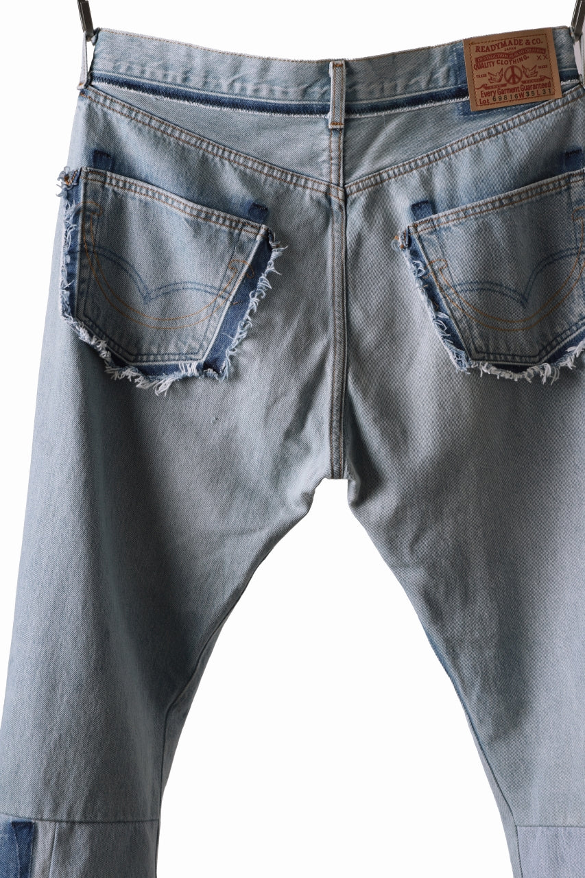 画像をギャラリービューアに読み込む, READYMADE DENIM PANTS - FLARE / (BLUE #B)