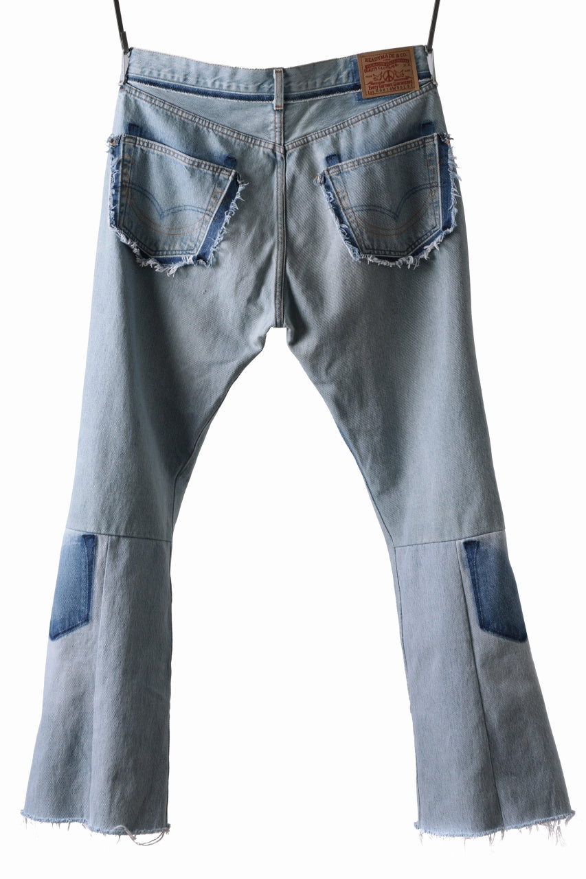 画像をギャラリービューアに読み込む, READYMADE DENIM PANTS - FLARE / (BLUE #B)