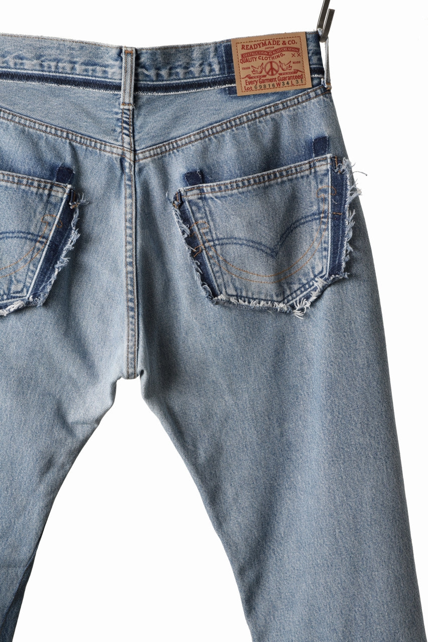 画像をギャラリービューアに読み込む, READYMADE DENIM PANTS - FLARE / (BLUE #C)