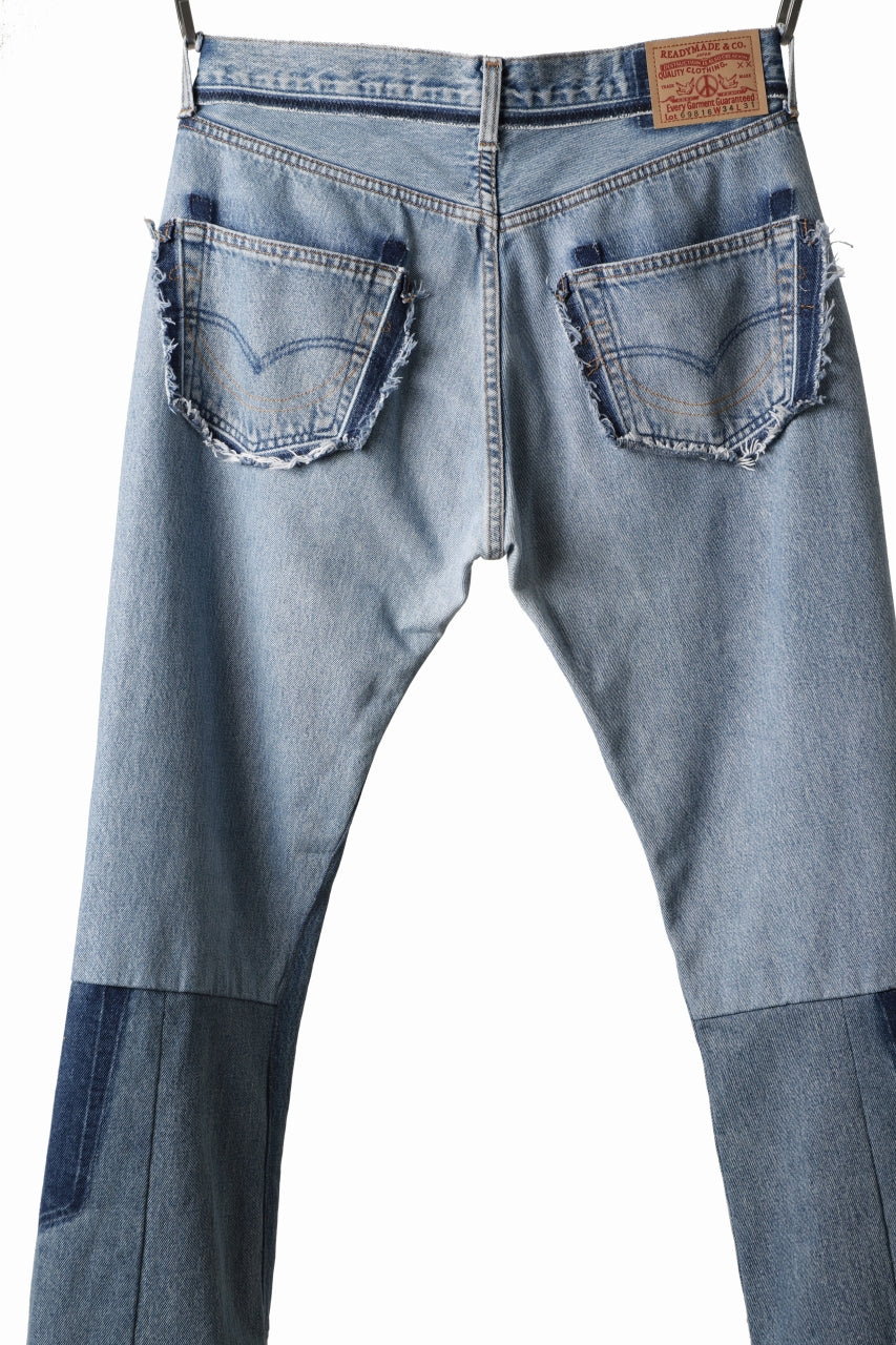 画像をギャラリービューアに読み込む, READYMADE DENIM PANTS - FLARE / (BLUE #C)