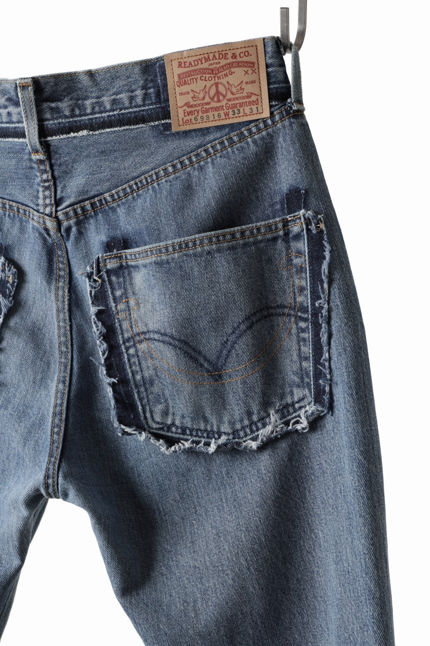 画像をギャラリービューアに読み込む, READYMADE DENIM PANTS - FLARE / (BLUE #D)