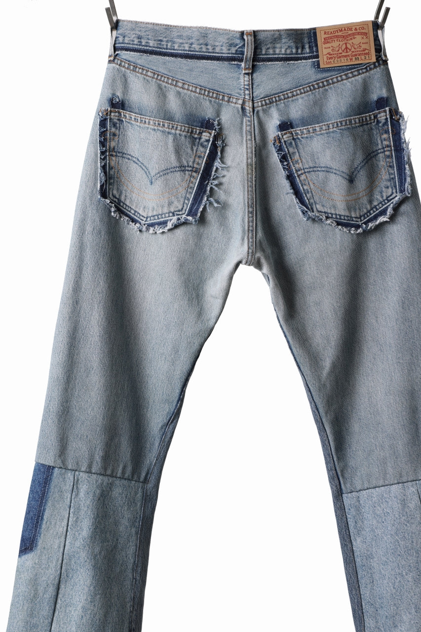 画像をギャラリービューアに読み込む, READYMADE DENIM PANTS - FLARE / (BLUE #E)