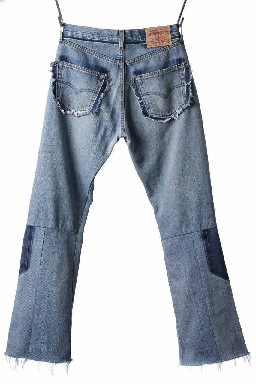 画像をギャラリービューアに読み込む, READYMADE DENIM PANTS - FLARE / (BLUE #F)