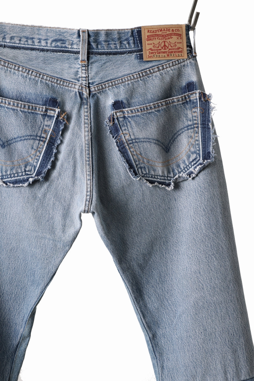 画像をギャラリービューアに読み込む, READYMADE DENIM PANTS - FLARE / (BLUE #G)