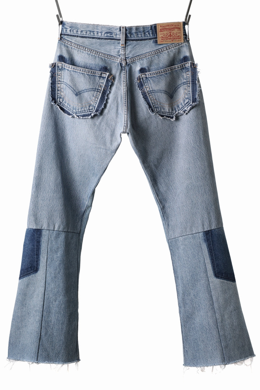画像をギャラリービューアに読み込む, READYMADE DENIM PANTS - FLARE / (BLUE #G)