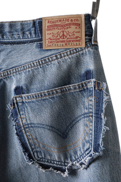 画像をギャラリービューアに読み込む, READYMADE DENIM PANTS - FLARE / (BLUE #G)