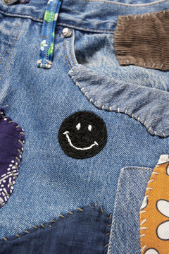 画像をギャラリービューアに読み込む, READYMADE HIPPIE DENIM PANTS / VINTAGE REMAKE + ART CRAFT (BLUE)