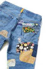 画像をギャラリービューアに読み込む, READYMADE HIPPIE DENIM PANTS / VINTAGE REMAKE + ART CRAFT (BLUE)