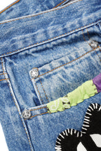画像をギャラリービューアに読み込む, READYMADE HIPPIE DENIM PANTS / VINTAGE REMAKE + ART CRAFT (BLUE)
