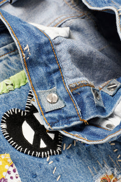 画像をギャラリービューアに読み込む, READYMADE HIPPIE DENIM PANTS / VINTAGE REMAKE + ART CRAFT (BLUE)