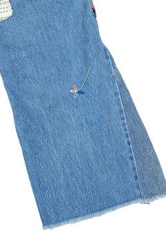 画像をギャラリービューアに読み込む, READYMADE HIPPIE DENIM PANTS / VINTAGE REMAKE + ART CRAFT (BLUE)