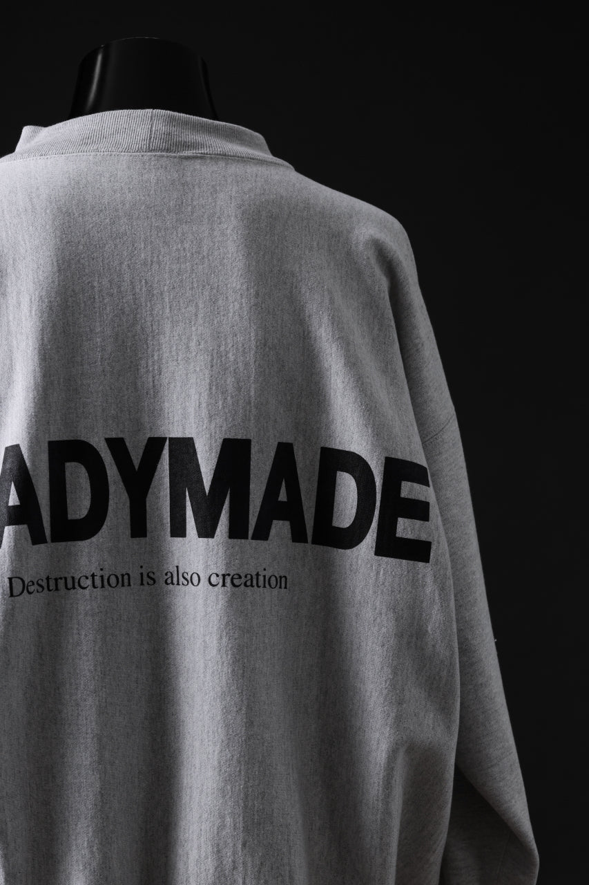 画像をギャラリービューアに読み込む, READYMADE MOCK NECK SWEAT SHIRT (GRAY)