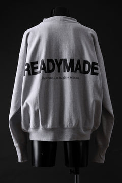 画像をギャラリービューアに読み込む, READYMADE MOCK NECK SWEAT SHIRT (GRAY)