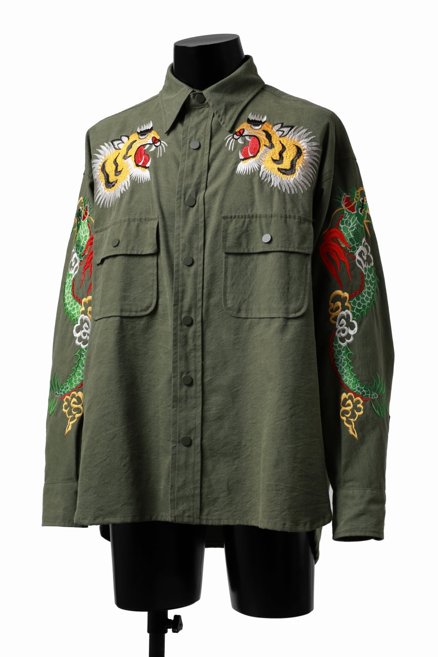 画像をギャラリービューアに読み込む, READYMADE SKA SHIRT-JACKET (KHAKI GREEN)