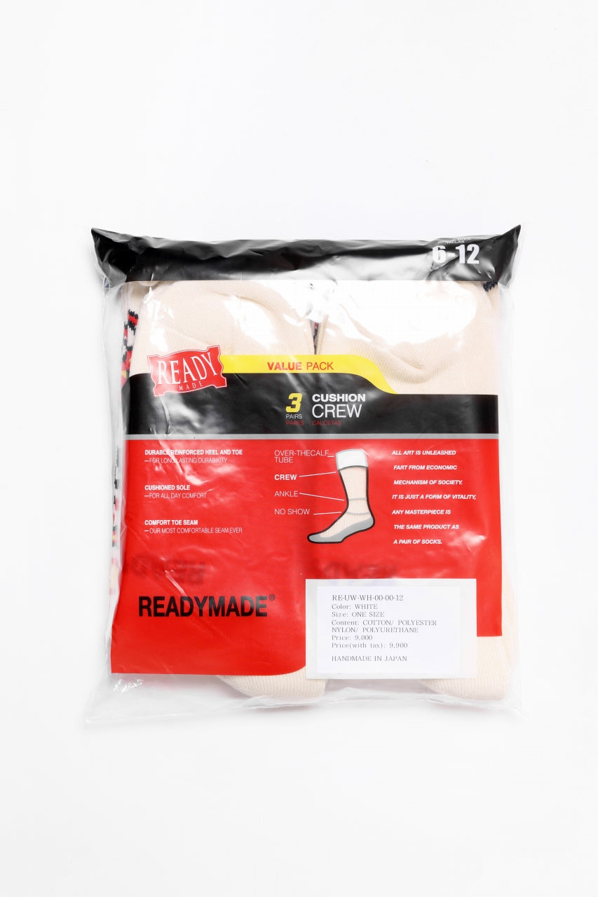 画像をギャラリービューアに読み込む, READYMADE 3P CREW SOCKS FIRE (WHITE)