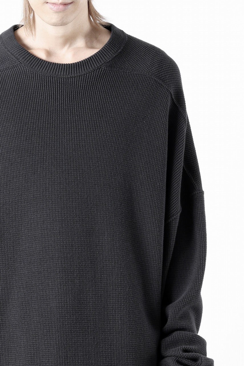 画像をギャラリービューアに読み込む, A.F ARTEFACT OVER SIZE TOP / RIB KNIT JERSEY (DARK GREY)