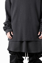 画像をギャラリービューアに読み込む, A.F ARTEFACT OVER SIZE TOP / RIB KNIT JERSEY (DARK GREY)