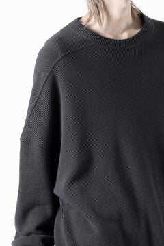 画像をギャラリービューアに読み込む, A.F ARTEFACT OVER SIZE TOP / RIB KNIT JERSEY (DARK GREY)