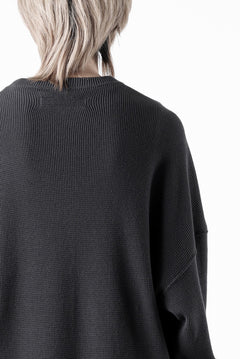 画像をギャラリービューアに読み込む, A.F ARTEFACT OVER SIZE TOP / RIB KNIT JERSEY (DARK GREY)