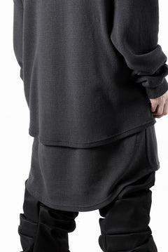 画像をギャラリービューアに読み込む, A.F ARTEFACT OVER SIZE TOP / RIB KNIT JERSEY (DARK GREY)