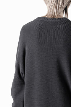 画像をギャラリービューアに読み込む, A.F ARTEFACT OVER SIZE TOP / RIB KNIT JERSEY (DARK GREY)