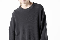 画像をギャラリービューアに読み込む, A.F ARTEFACT OVER SIZE TOP / RIB KNIT JERSEY (DARK GREY)