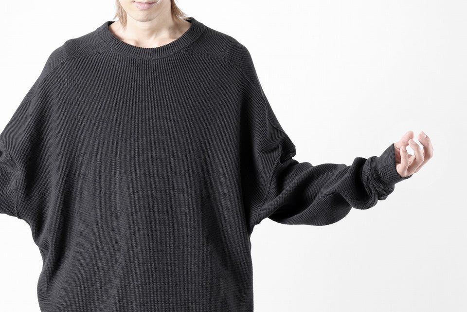 画像をギャラリービューアに読み込む, A.F ARTEFACT OVER SIZE TOP / RIB KNIT JERSEY (DARK GREY)