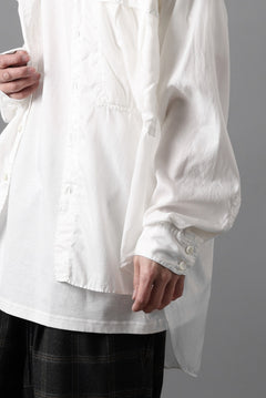 画像をギャラリービューアに読み込む, KATHARINE HAMNETT PARACHUTE LONG TAIL SHIRT / GARMENT DYED (WHITE)