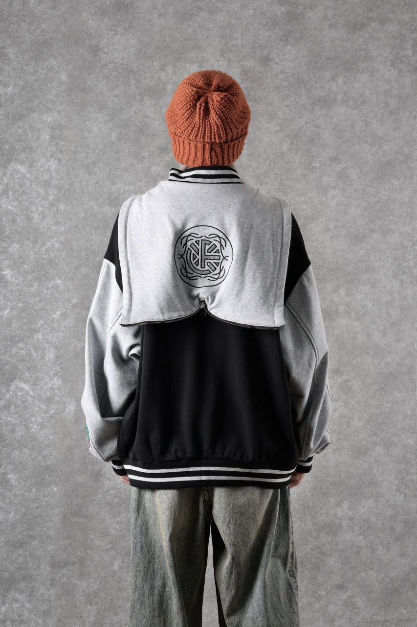Load image into Gallery viewer, FACETASM×FRUIT OF THE LOOM STADIUM JACKET (BLACK)