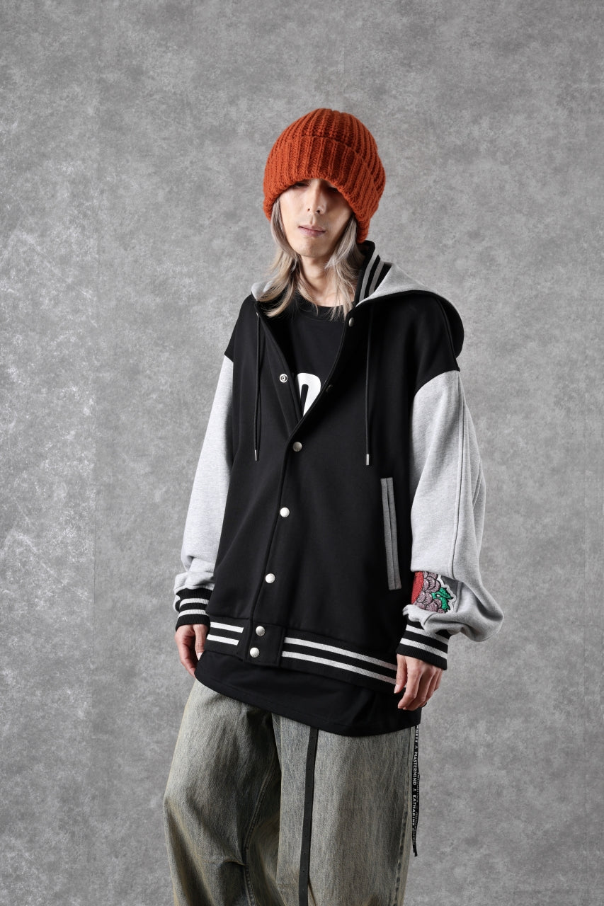 Load image into Gallery viewer, FACETASM×FRUIT OF THE LOOM STADIUM JACKET (BLACK)