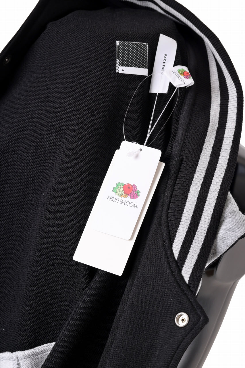 Load image into Gallery viewer, FACETASM×FRUIT OF THE LOOM STADIUM JACKET (BLACK)