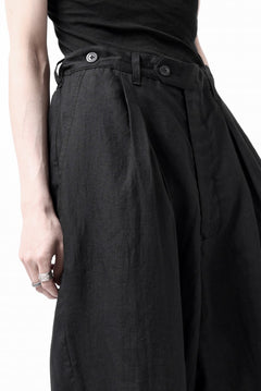 画像をギャラリービューアに読み込む, sus-sous cinematic trousers / 1/4 linen sheeting (BLACK)