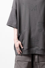 画像をギャラリービューアに読み込む, A.F ARTEFACT PYRA PATTERN PRINT SWEAT HOODIE SHORT SLEEVE (GREY)