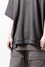 画像をギャラリービューアに読み込む, A.F ARTEFACT PYRA PATTERN PRINT CREW NECK SHORT SLEEVE TOPS (GREY)